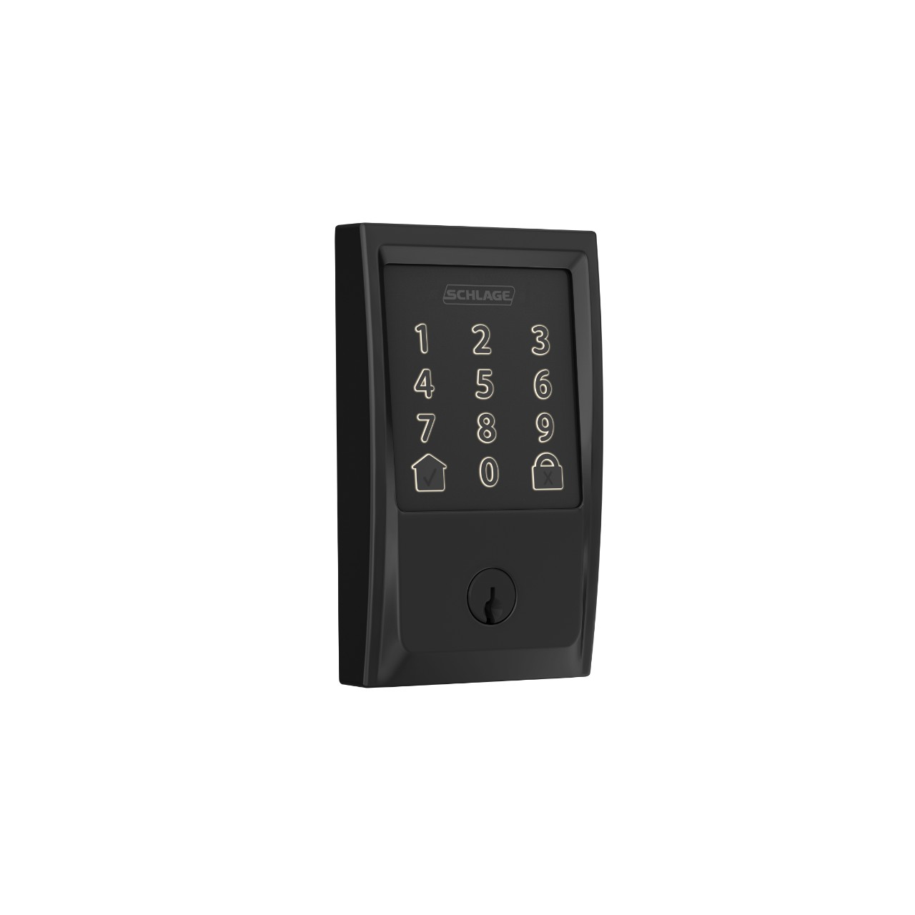 Schlage Encode deadbolt with Century trim in matte black